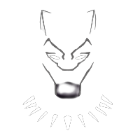 Minimalistic outline of Black Panther's face.